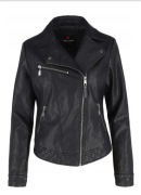 KURTKA Ramoneska damska XXL ekoskóra czarna Volcano J-ELARA