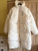 Juicy Couture Długa kurtka puchowa kolor Vanilla Ice płaszcz