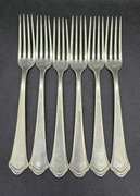 Widelce, Sztućce "Nowe Srebro" Sześć widelców XIX w. secesja