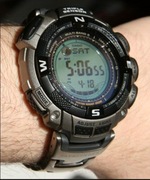 Casio Pathfinder Tytan WaveCeptor PRW-1500T Atomic Solar Titanium