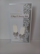 Ręcznie wykonana kartka na 25 rocznicę ślubu. handmade, rękodzieło