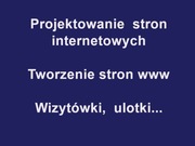 Projektowanie stron internetowych www. Strona internetowa, wizytówki