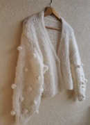 Oversizowy sweter z Alpaki i wełny z Merynosów. Handmade