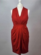 Czerwona sukienka H&M 38 M elegancka mini koktajlowa