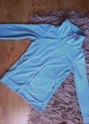 Bluza polar niebieski biały polarowa Adidas 36