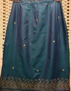 198. Spódnica orient,Boho,z tafty ze złotem.rozm.S.