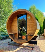 SAUNA OGRODOWA BECZKA Z PRZEDSIONKIEM