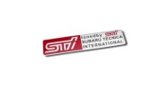 Naklejka Znaczek SUBARU STI Emblemat logo 120mm x 27mm metal chromowany