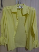 Piękna, delikatna koszula ZARA Basic, 100% bawełna, szyta w Maroku, r.46