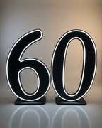 CYFRY ,,60"  LEDON 100cm Dekoracja Urodziny Rocznica