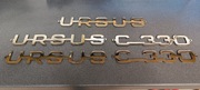Napisy URSUS C330 na maskę stal nierdzewna 3mm polerowane lustro inox 