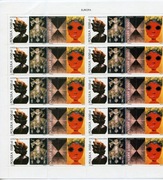 Znaczki pocztowe - Arkusiki - POLSKA 1993 Fi: Ark. 3297-3298