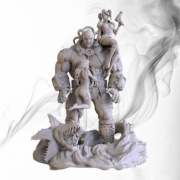 Figurka druk 3D żywica " Diorama Bane -F003 " - 12 cm