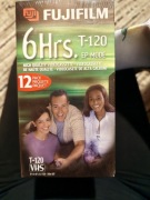Fabrycznie Nowy 12-Pak Kaset VHS Fujifilm HQ T-120 – ZAFOLIOWANY BOX