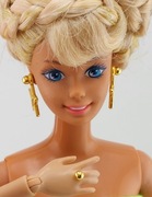 Zestaw biżuterii dla lalek Barbie kolczyki +pierścionek  jewel hair mermaid