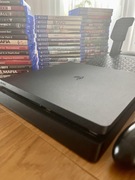 PS 4 1 TB + 2 pady+ kierownica Thrustmaster T150+ 44 gry