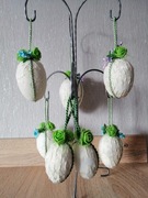 Zestaw 7 sztuk jajek jwielkanocnych, od7 do 11/cm.Ozdoby wielkanocne. 