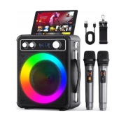 ANKUKA Maszyna Karaoke Bluetooth 20W 2 Mikrofony LED T-03