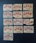 Etykiety zapałczane przedwojenne 13 szt. ZSRR sowiecka Bialorus 1939