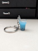 Niebiańskie Bubble Tea z jasną słomką