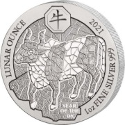 Rok Wołu Rwanda 1 oz Ag 2021 Year of the Ox
