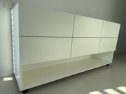 Komoda z sześcioma szufladami i otwartą półką