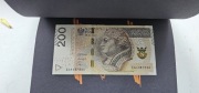 200 zł RADAR EA4487844 stan bankomatowy trinary UNC prawie