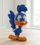 Brelok do kluczy Struś Pędziwiatr (Road Runner) - Druk 3D Multicolor