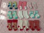 Skarpetki dla dziewczynki od 3 do 12 mies. Zestawy