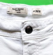 Saint Tropez białe letnie sexi spodnie jeansy 36 38 S M 28/32 bawełna