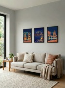 Zestaw plakatów do salonu sypialni 30x40 polskie miasta