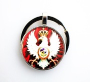 POLSKA Brelok Wisiorek patriotyczny w 2D Orzeł Korony Polskiej