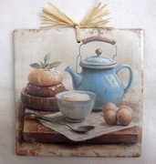 Robótkownia Kafelek obrazek 15x15 Kuchnia Niebieski dzbanek