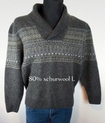 Sweter męski wełniany L 