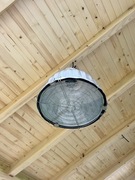 Duża lampa loftowa , industrialna ,przemysłowa – srebrna, Ø45 cm