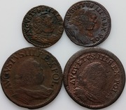 August III, zestaw monet z lat 1752-1755, (4 sztuki)