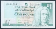 BANKNOT 1 FUNT SZTERLINGOWY ROYAL BANK OF SCOTLAND PLC 12234 -XF