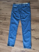 Cipo & Baxx spodnie męskie 36/32 granatowe lekkie slim fit chinos casual 