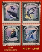 Znaczki fauna:344: ryby- Malediwy 2015r 