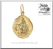 Złoty medalik szkaplerz - Matka Boska Szkaplerzna