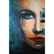 A.Ambrozuk obraz akrylowy 115x75, duży,  abstrakcja, kobieta
