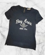 Granatowa bluzka na krótki rękaw, rozmiar S