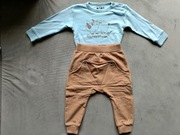 NINI Animals Komplet Bluzka i Spodnie Ocieplane Hipopotam Rozmiar 80