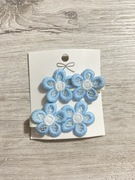 Spinki do włosów z szydełkowymi kwiatkami handmade