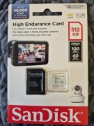 Karta micro sd Sandisk High Endurance Card 512 GB NOWA Monitoring!
