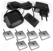 Oswietlenie led do mebli zestaw 6 led + zasilacz + wyłącznik 