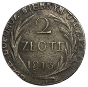 2 ZŁOTE 1813 MONETA W OBLĘŻENIU ZAMOŚCIA