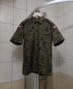 militarna koszula bluzka zapinana z krótkim rękawem XL classic sport retr