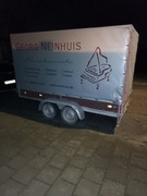 Przyczepa samochodowa dwuosiowa z plandeką duża z hamulcem 