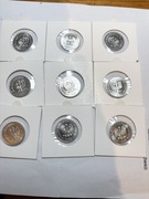 9 sztuk monet 50 groszy 1985 r stan 1